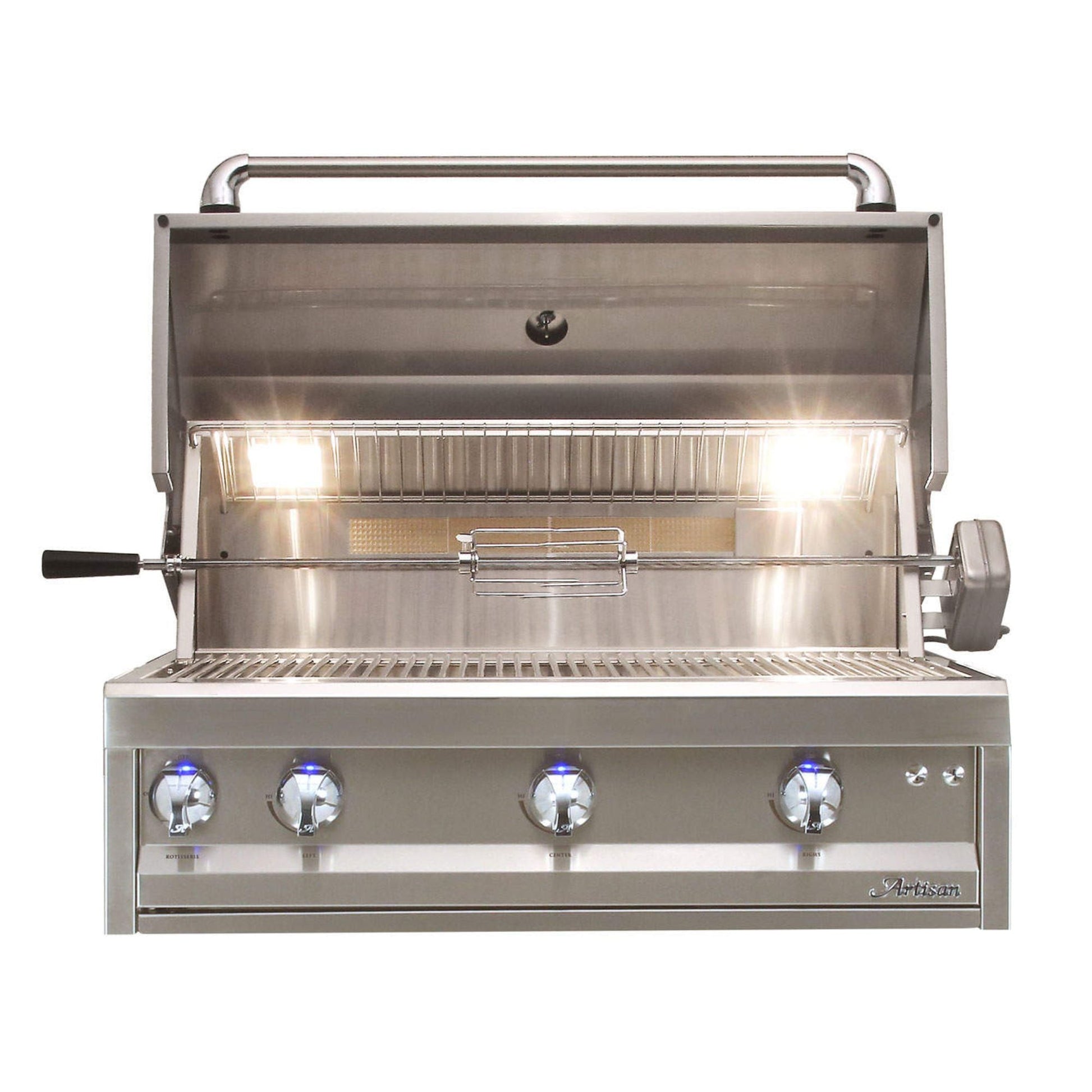 Artisan Professional 36-Inch 3-Burner Built-In Gas Grill w/ Rotisserie
