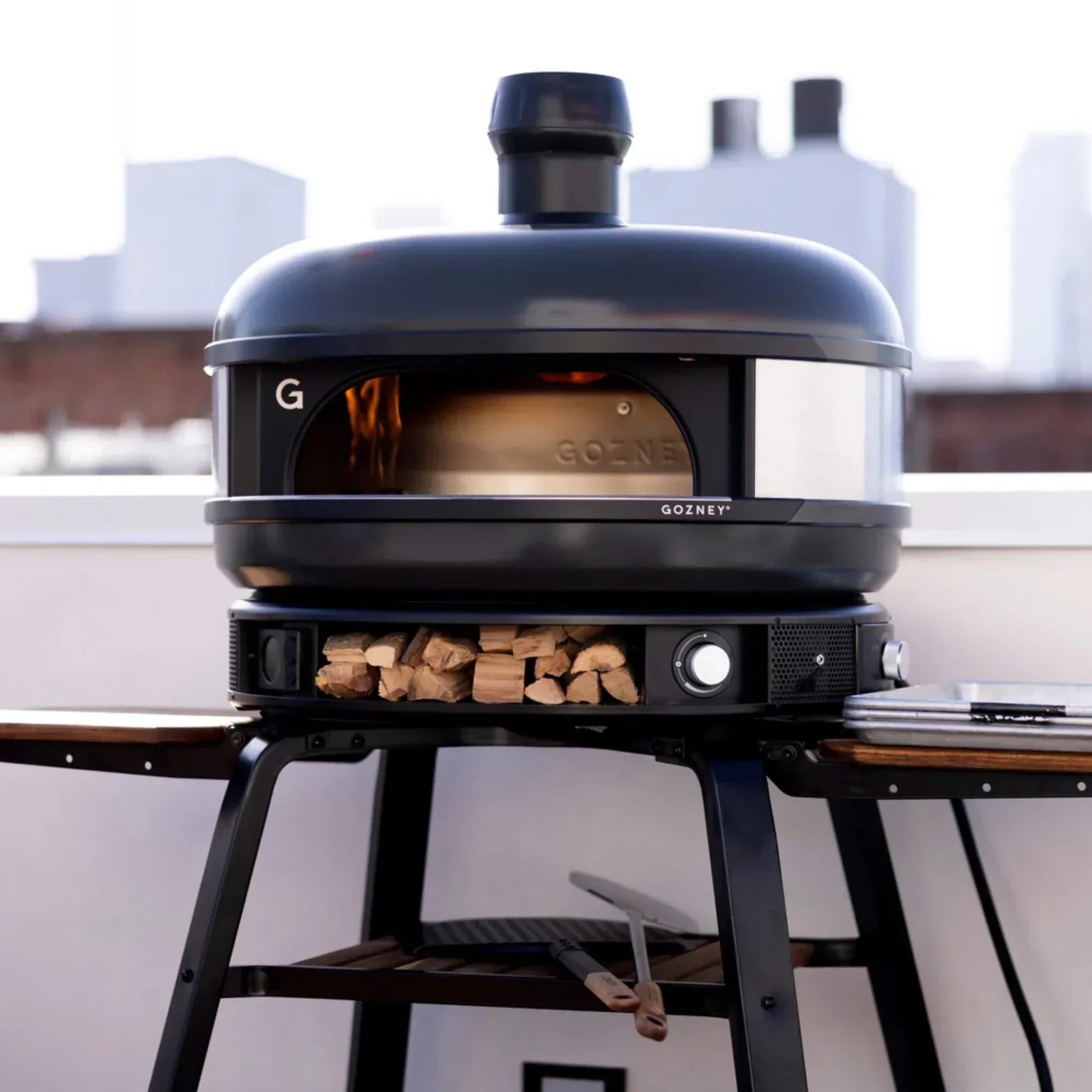 Gozney Off-Black Dome Outdoor Freestanding Propane Gas Pizza Oven Bundle